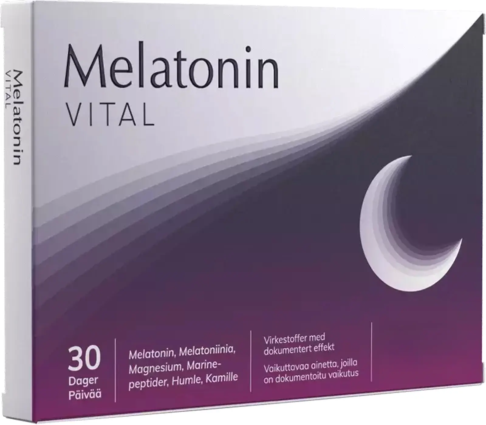 Melatonin Vital reseptfrie sovetabletter boks